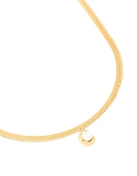 Waterproof Gold Plated Stainless Steel Pearl & Snake Chain Layered Necklace
