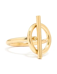Bague T&O imperméable en acier inoxydable plaqué or