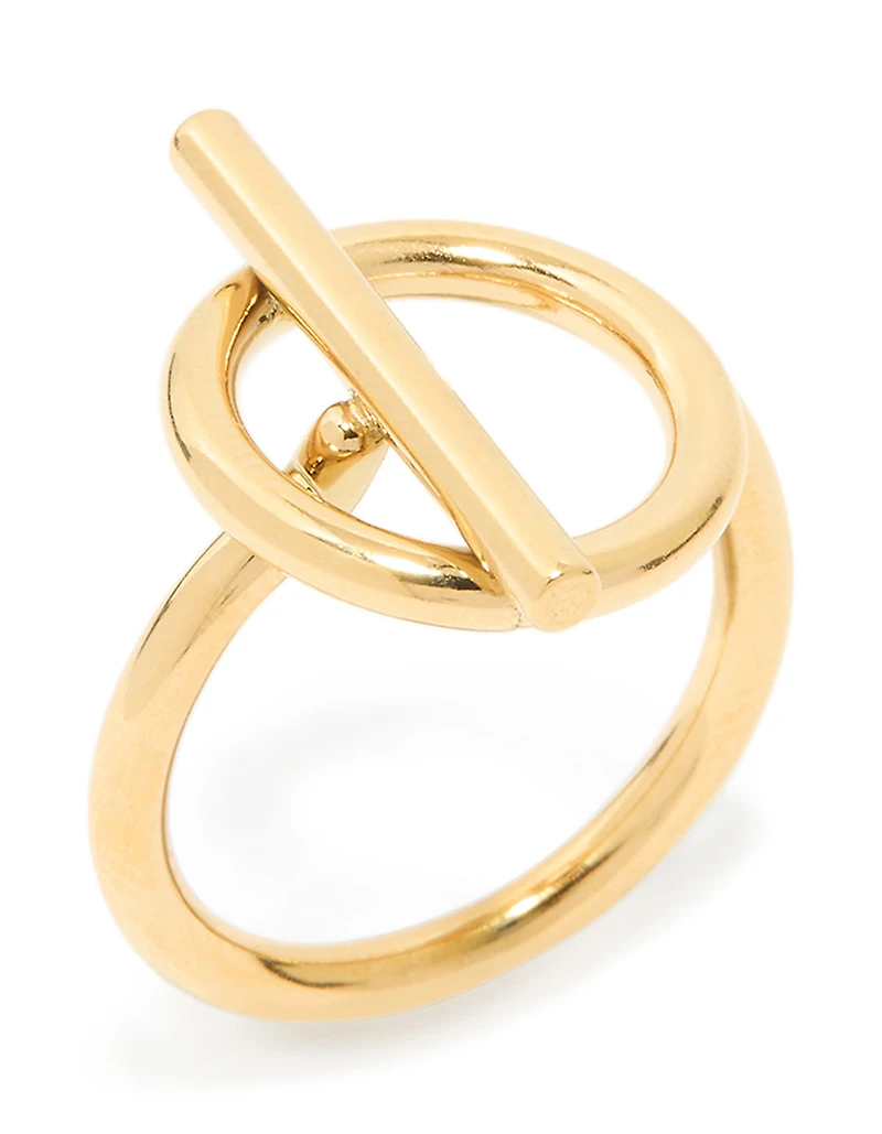 Bague T&O imperméable en acier inoxydable plaqué or