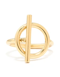 Bague T&O imperméable en acier inoxydable plaqué or