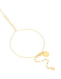 Chaîne fine imperméable en acier inoxydable plaqué or en diamant