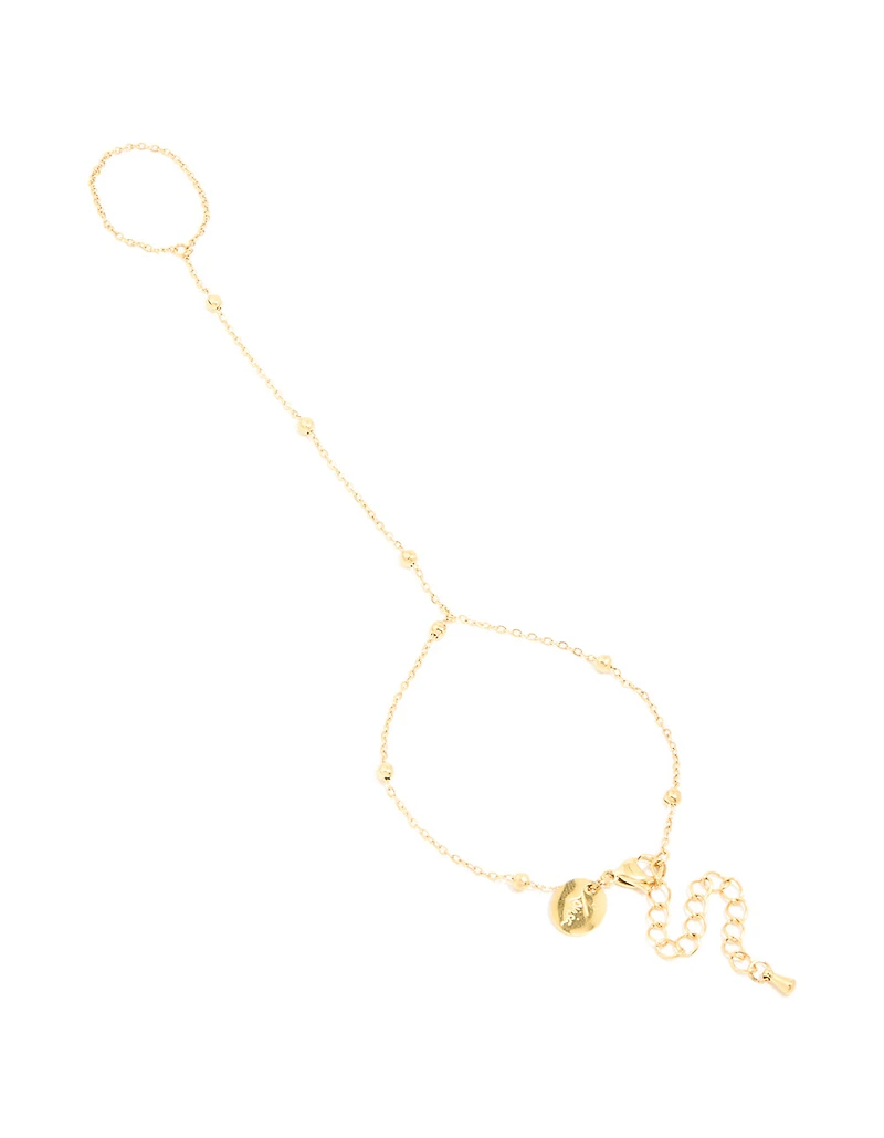 Waterproof Gold Plated Stainless Steel Ball Detail Hand Chain