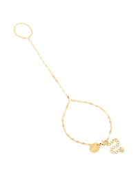 Waterproof Gold Plated Stainless Steel Plain Detailed Chain Hand Chain