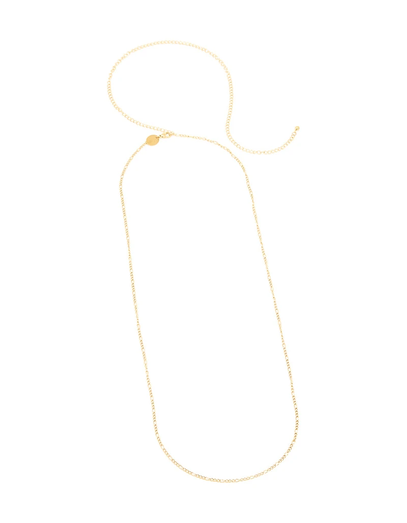 Waterproof Gold Plated Stainless Steel Figaro Waist Chain