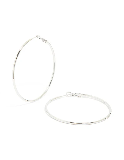 Waterproof Stainless Steel Hoop Earrings 55 MM