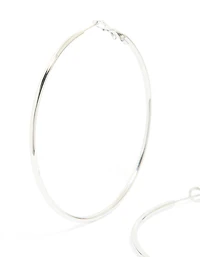 Waterproof Stainless Steel Hoop Earrings 55 MM