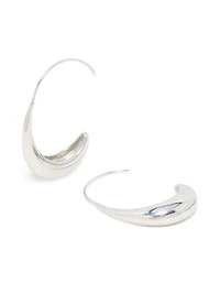 Waterproof Stainless Steel Thick Half Hoop Earrings
