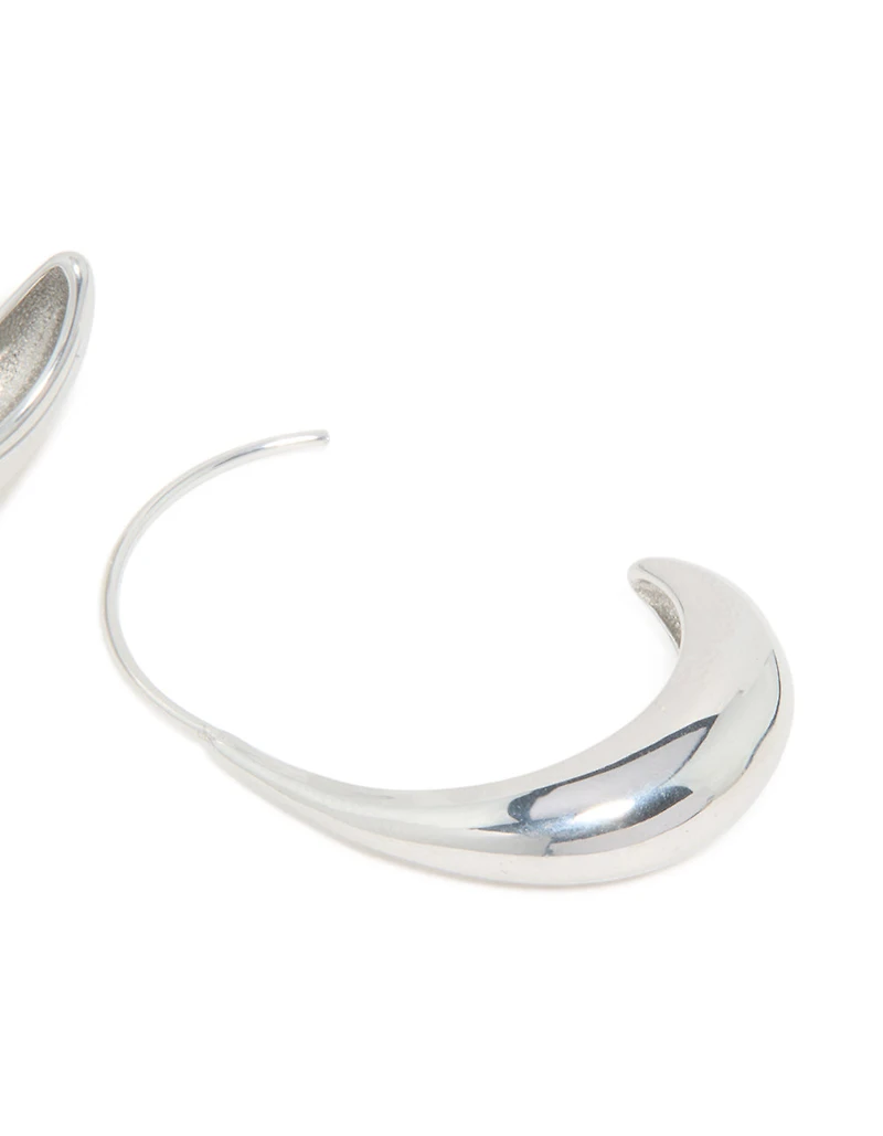 Waterproof Stainless Steel Thick Half Hoop Earrings