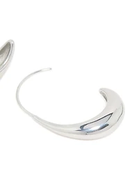 Waterproof Stainless Steel Thick Half Hoop Earrings