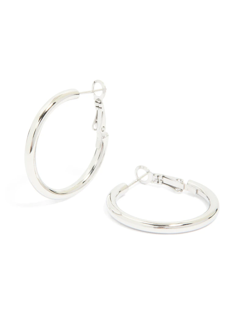 Waterproof Stainless Steel Hoop Earrings 40 MM