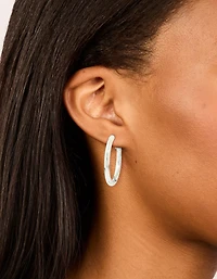 Waterproof Stainless Steel Hoop Earrings 40 MM