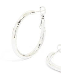 Waterproof Stainless Steel Hoop Earrings 40 MM