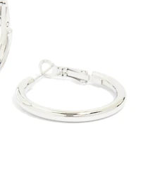 Waterproof Stainless Steel Hoop Earrings 40 MM
