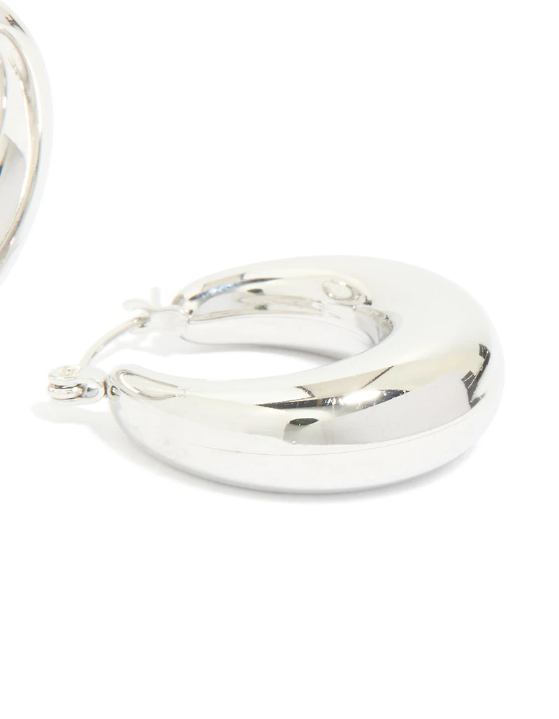 Waterproof Stainless Steel Small Chunky Huggie Earrings