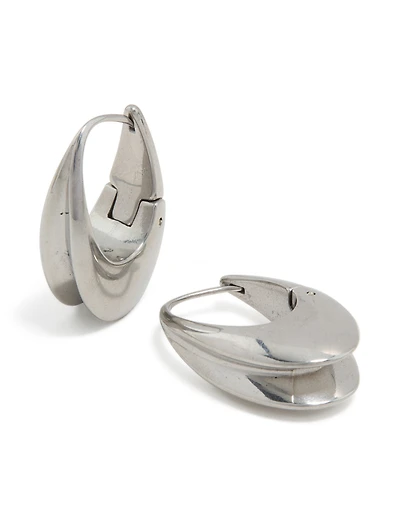 Boucles d’oreilles Huggie ovales en acier inoxydable imperméables