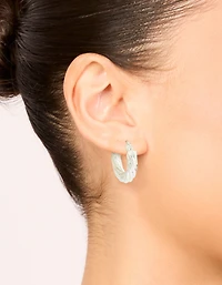 Boucles d’oreilles torsadées en acier inoxydable imperméable