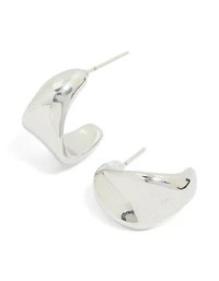 Waterproof Stainless Steel Organic Teardrop Earrings