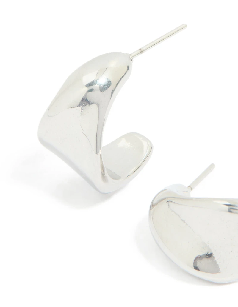 Waterproof Stainless Steel Organic Teardrop Earrings