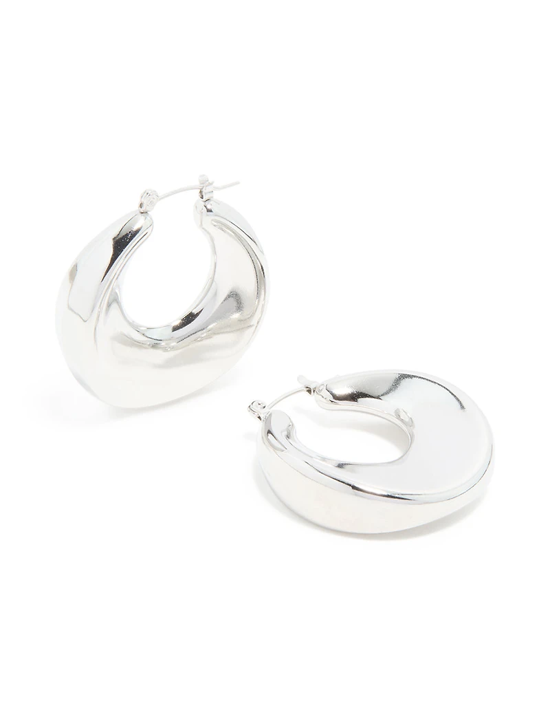 Waterproof Stainless Steel Large Hoop Earrings