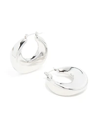 Waterproof Stainless Steel Large Hoop Earrings