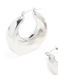 Waterproof Stainless Steel Large Hoop Earrings