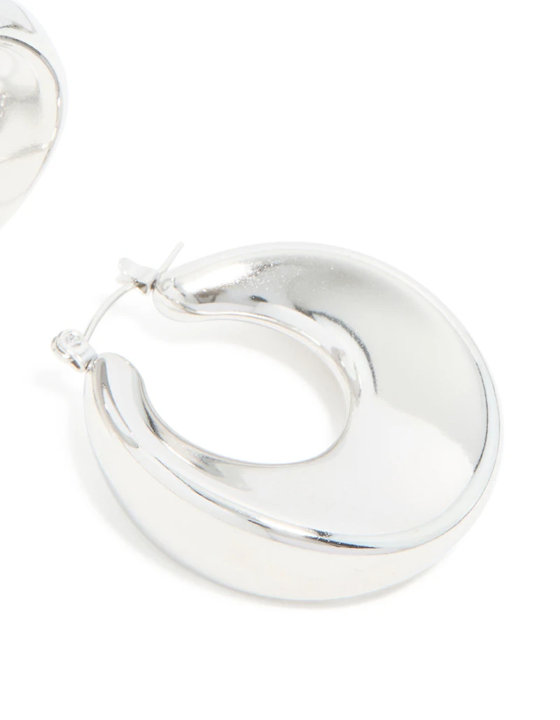 Waterproof Stainless Steel Large Hoop Earrings