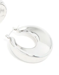 Waterproof Stainless Steel Large Hoop Earrings
