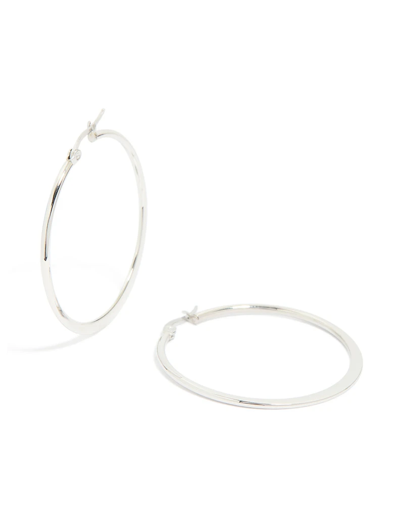 Waterproof Stainless Steel Thin Hoop Earrings