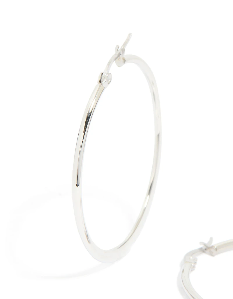 Waterproof Stainless Steel Thin Hoop Earrings