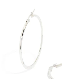 Waterproof Stainless Steel Thin Hoop Earrings