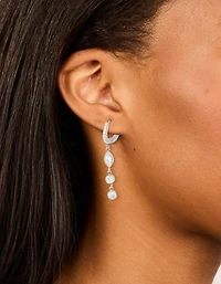 Boucles d’oreilles cubiques étanches en acier inoxydable cubique Huggie