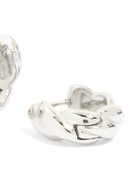 Waterproof Stainless Steel Twisted Hoop Earrings