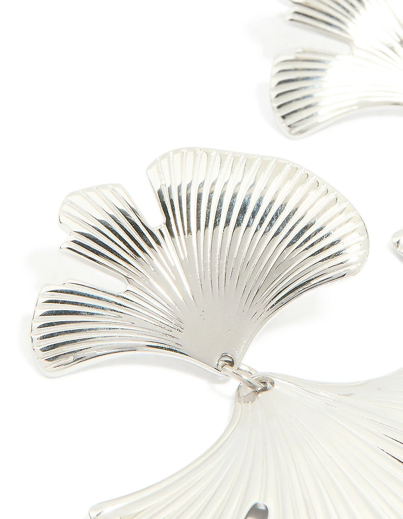 Waterproof Stainless Steel Statement Petal Earrings