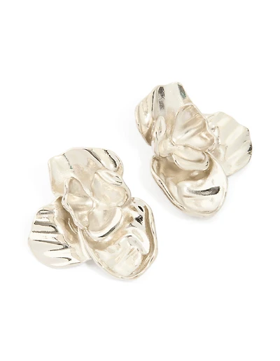 Waterproof Stainless Steel Statement Flower Stud Earrings
