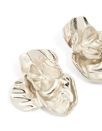 Waterproof Stainless Steel Statement Flower Stud Earrings