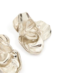 Waterproof Stainless Steel Statement Flower Stud Earrings