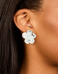 Waterproof Stainless Steel Mini Double Daisy Earrings