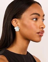 Waterproof Stainless Steel Mini Double Daisy Earrings