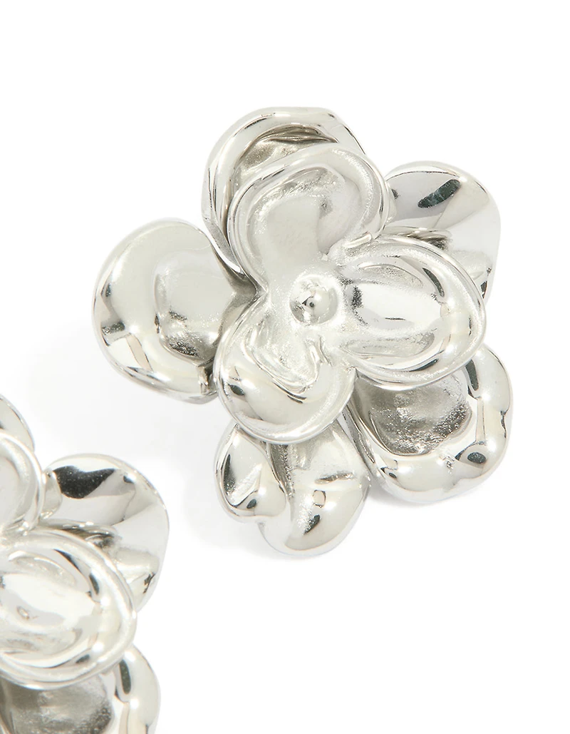 Waterproof Stainless Steel Mini Double Daisy Earrings