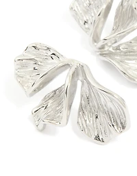 Waterproof Stainless Steel Flower Petal Fan Earrings
