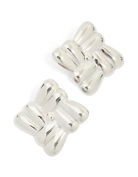 Waterproof Stainless Steel Cross Over Stud Earrings