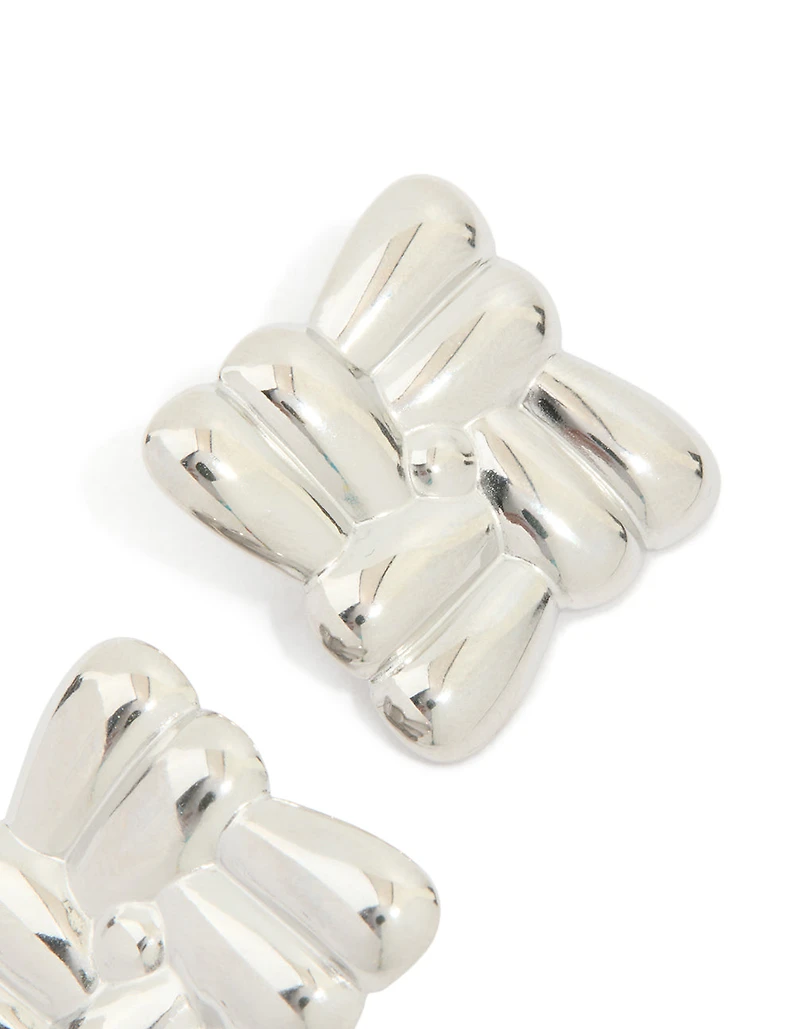 Waterproof Stainless Steel Cross Over Stud Earrings