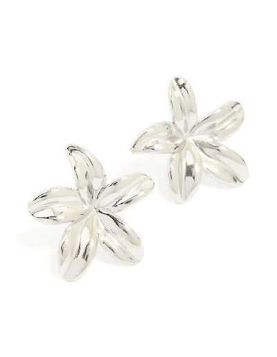 Waterproof Stainless Steel Small 5-Petal Flower Earrings