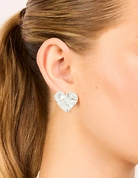 Boucles d’oreilles étanches en acier inoxydable en forme de cœur en fusion