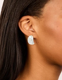 Waterproof Stainless Steel Small Cave Stud Earrings