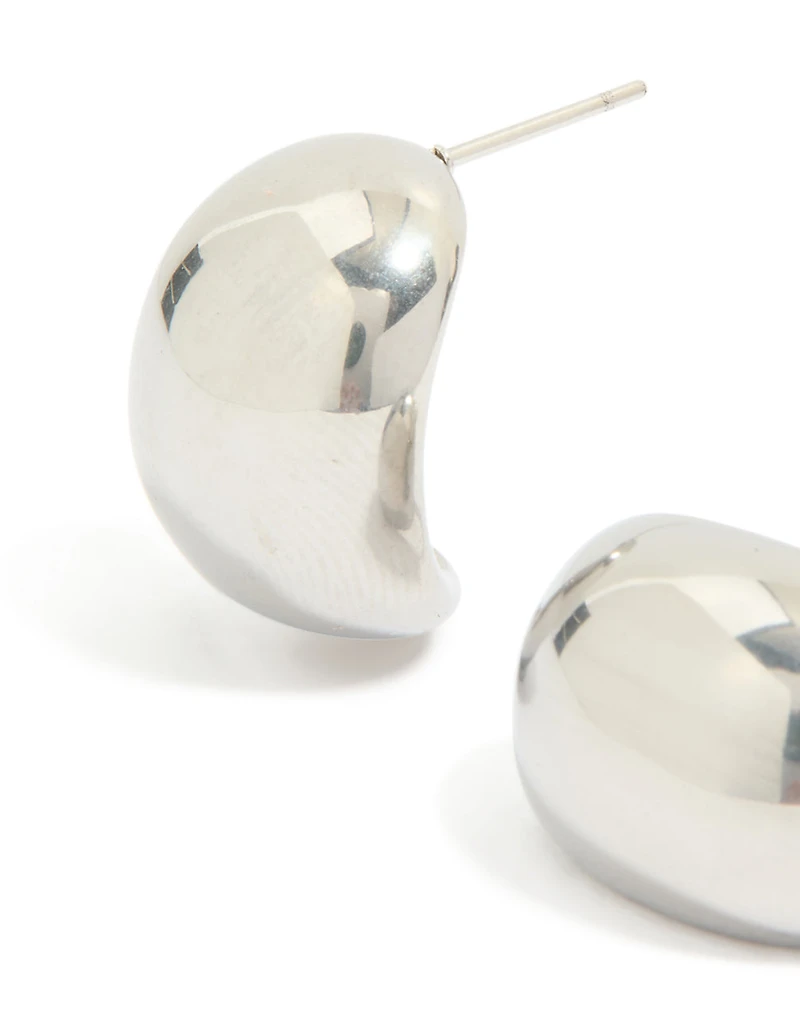 Waterproof Stainless Steel Small Cave Stud Earrings