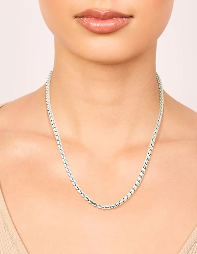 Waterproof Stainless Steel Thick Twist Chain Necklace