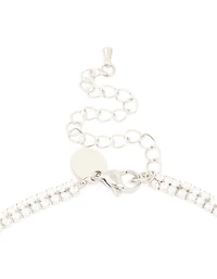 Waterproof Stainless Steel Cubic Zirconia Tennis Layered Necklace