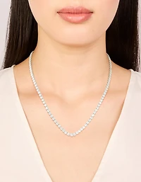 Collier de tennis classique en zircone cubique en acier inoxydable imperméable