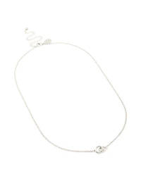 Waterproof Stainless Steel Interlock Loops Pendant Necklace